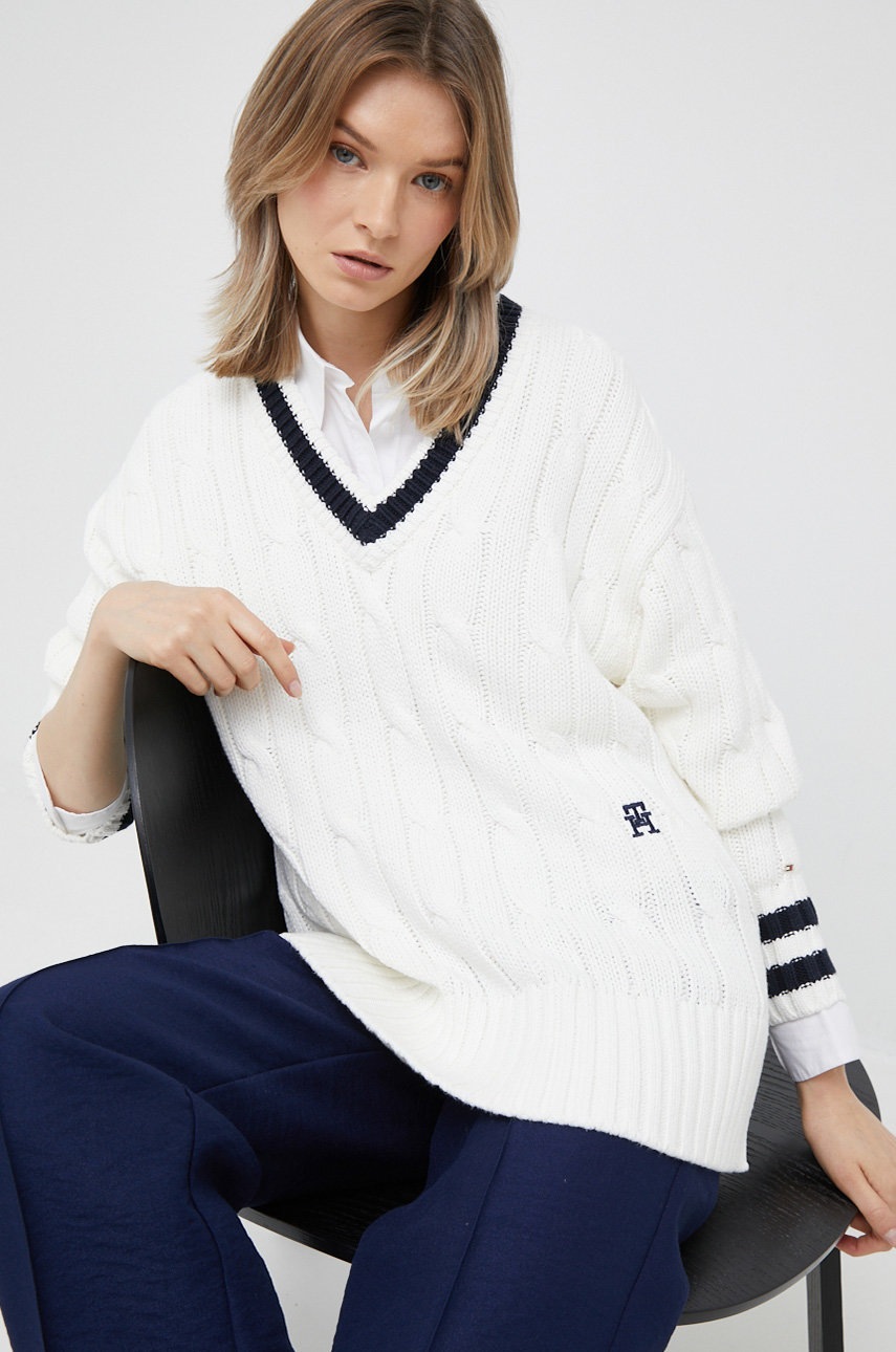 

Свитер Tommy Hilfiger женский цвет белый