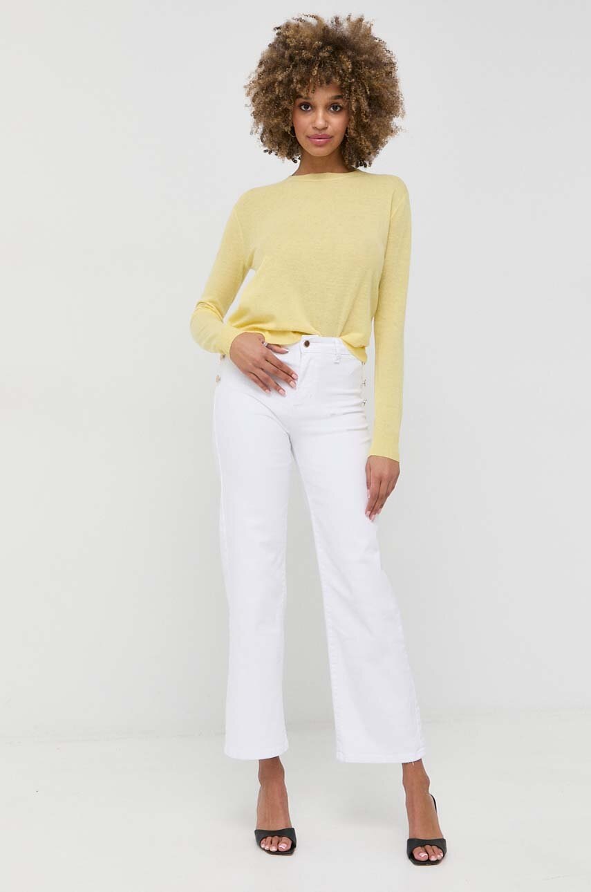 

Шерстяной свитер Weekend Max Mara женский цвет жёлтый лёгкий