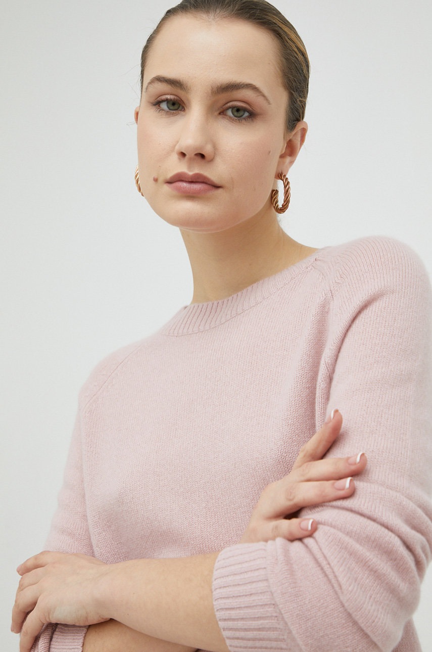 

Кашмирен пуловер Weekend Max Mara дамски в розово от лека материя, Розов