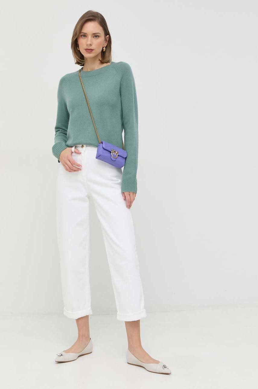 

Кашемировый свитер Weekend Max Mara женский цвет зелёный лёгкий
