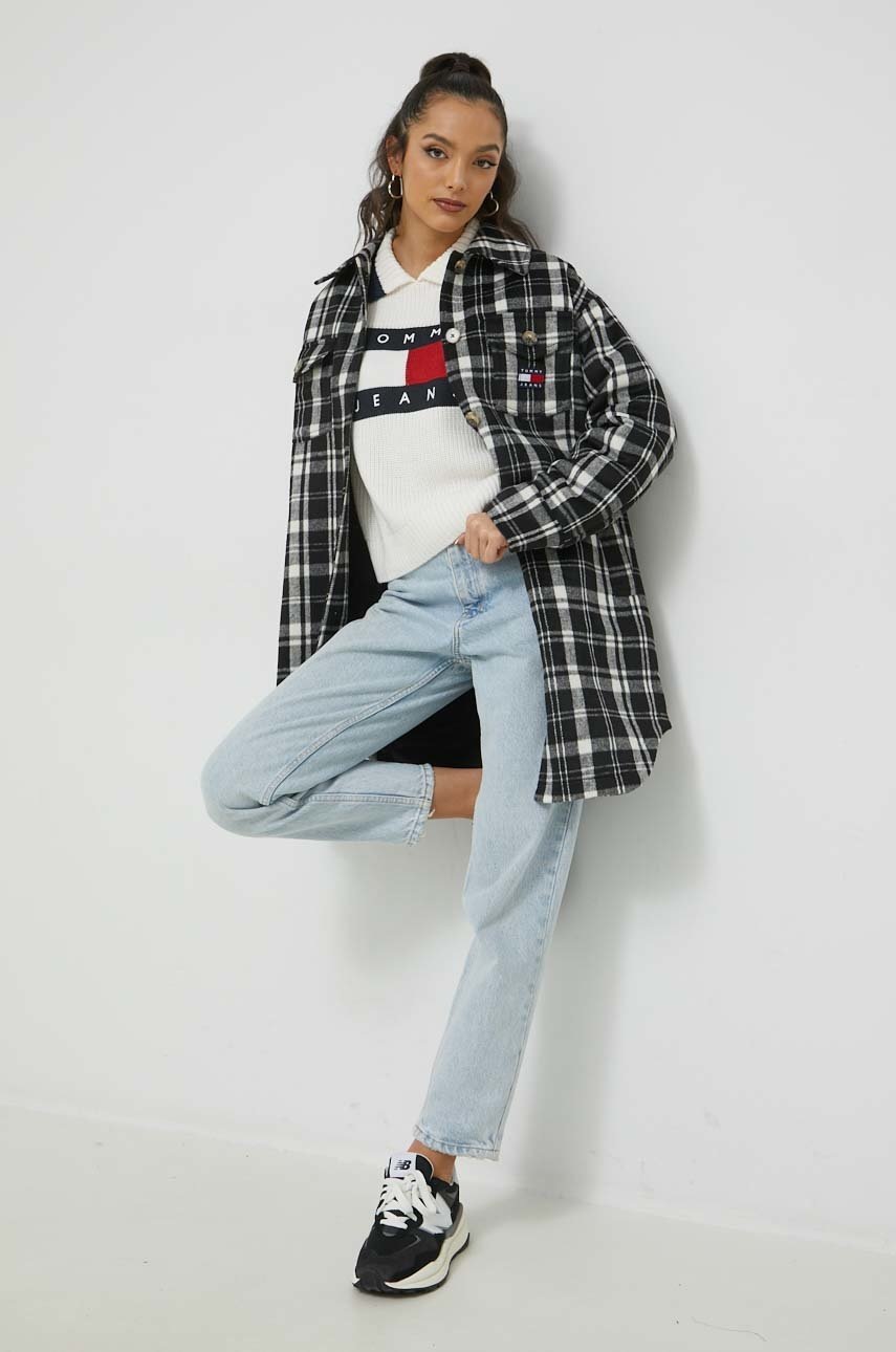 

Светр Tommy Jeans жіночий колір білий