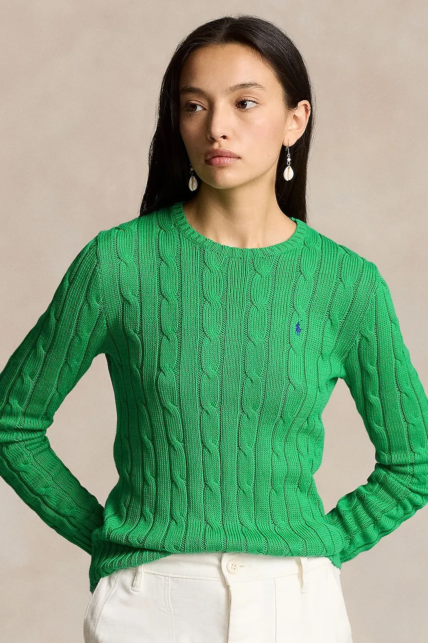 

Памучен пуловер Polo Ralph Lauren в зелено 211891640, Зелен