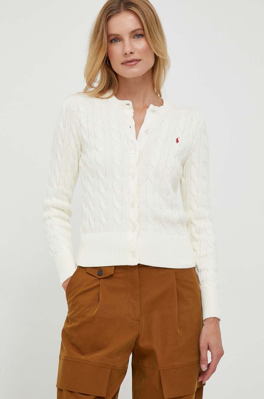 

Бавовняний кардиган Polo Ralph Lauren колір бежевий