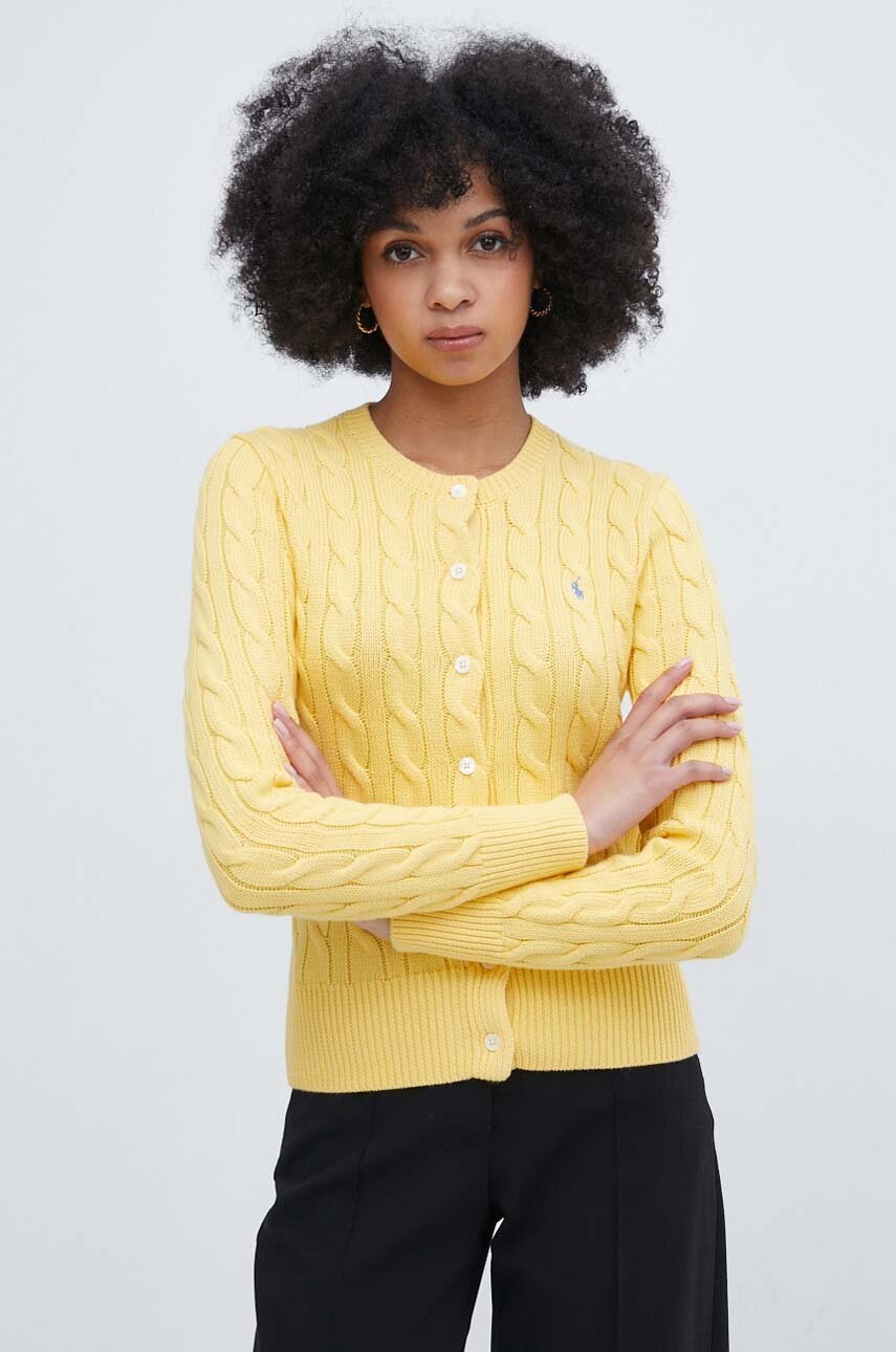

Памучна жилетка Polo Ralph Lauren в бяло 211891643, Жълт