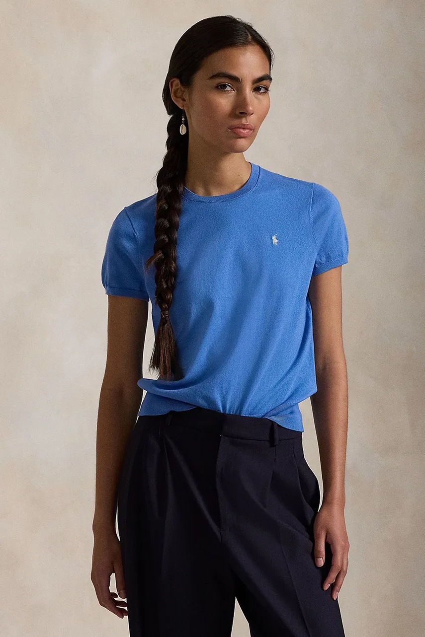 Tričko Polo Ralph Lauren modrá barva, 211891673