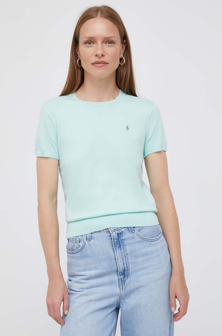 

Футболка Polo Ralph Lauren жіночий колір зелений