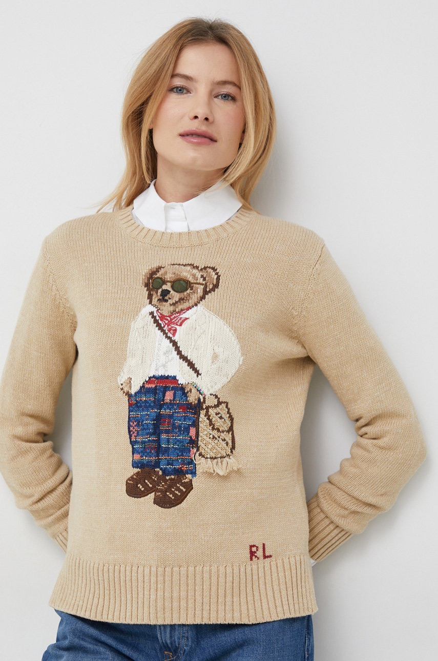 

Свитер Polo Ralph Lauren женский цвет бежевый