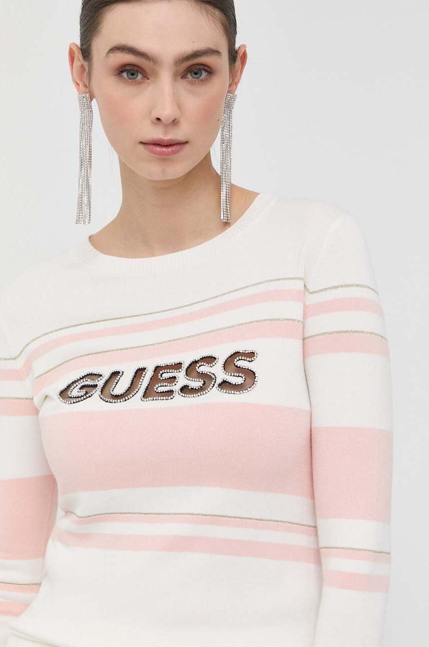 

Свитер Guess женский цвет белый лёгкий