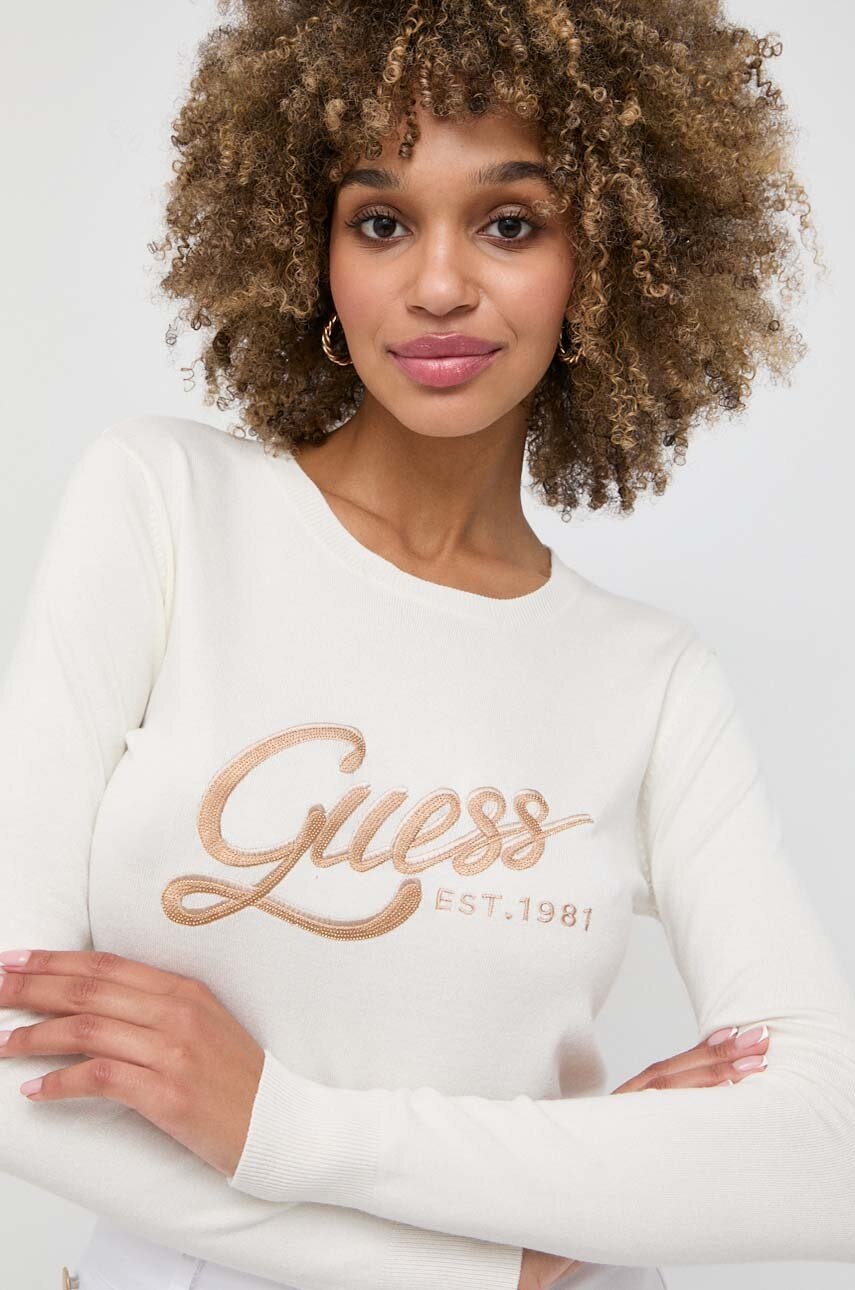 

Свитер Guess женский цвет бежевый лёгкий