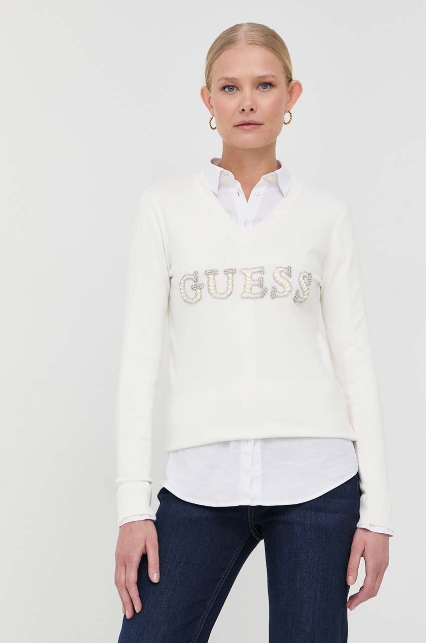 

Свитер Guess женский цвет бежевый лёгкий