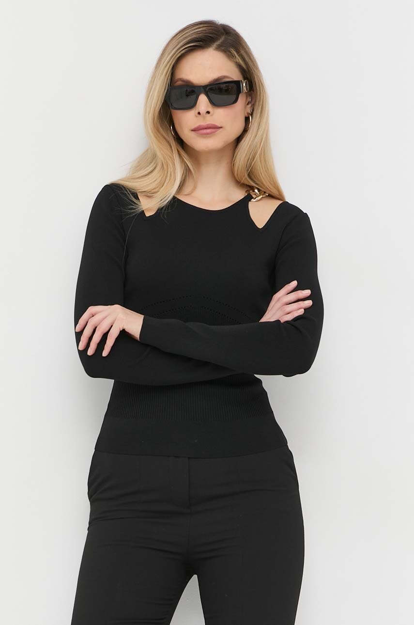 

Светр Patrizia Pepe жіночий колір чорний легкий