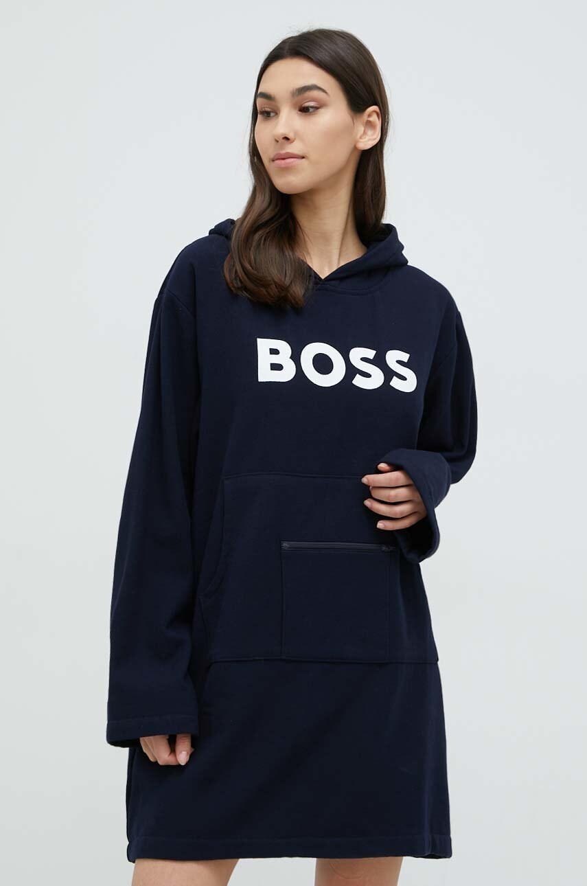 

Хлопковое полотенце BOSS цвет синий
