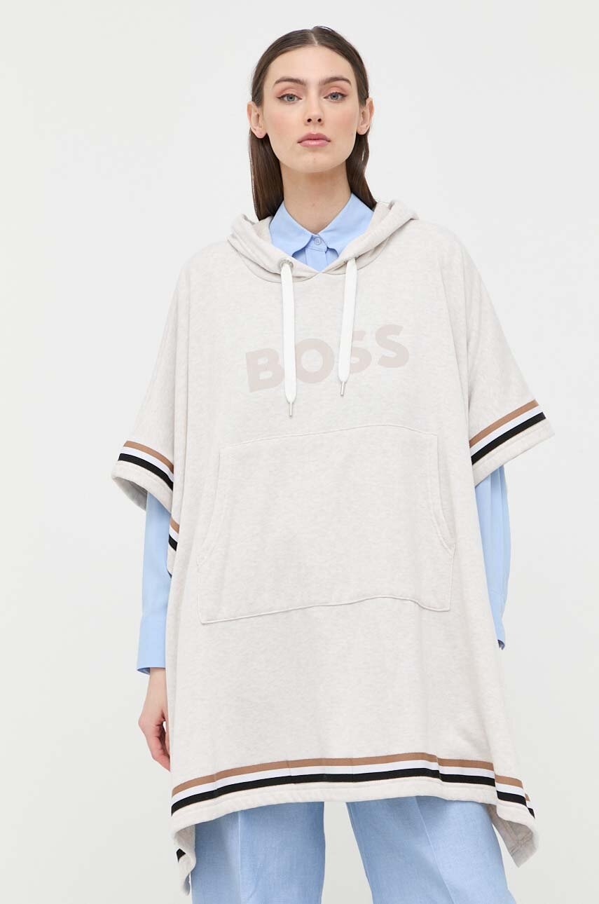 BOSS poncho culoarea bej