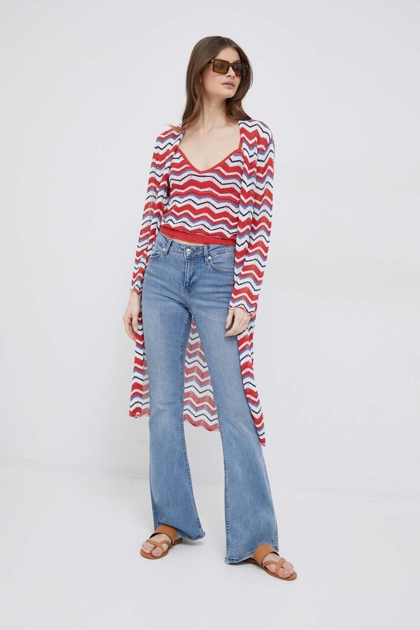 

Жилетка с лен Pepe Jeans Frida от лека материя, Многоцветен