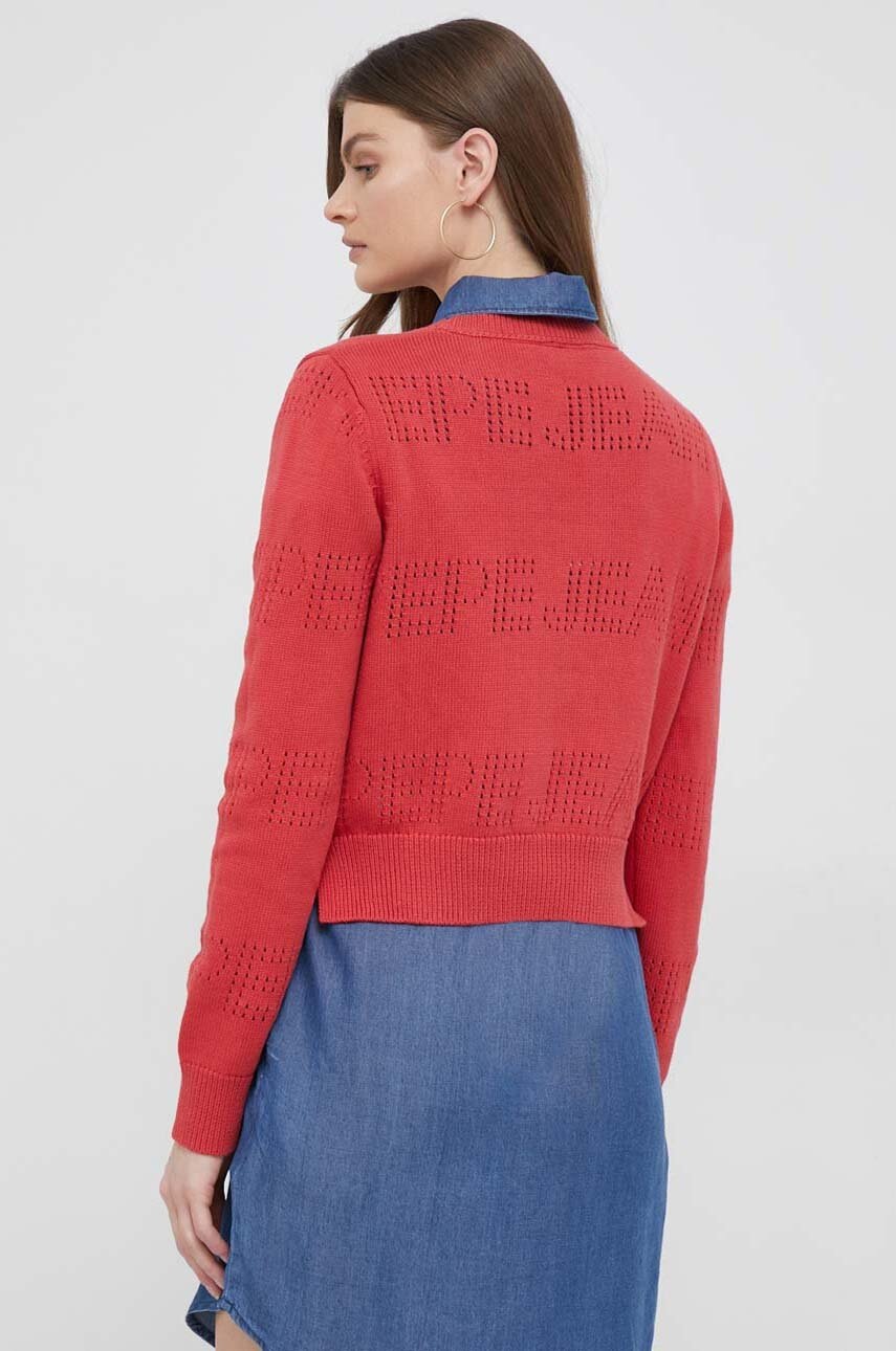 

Хлопковый свитер Pepe Jeans Tierney цвет красный