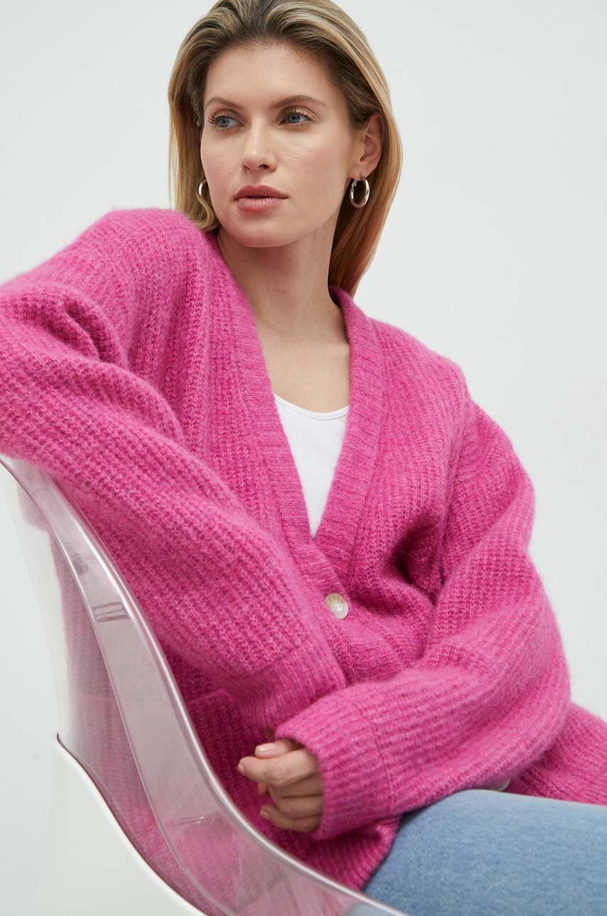 American Vintage pulover femei, culoarea roz, călduros American