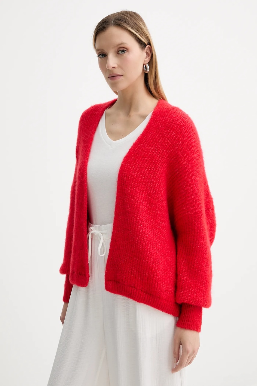 American Vintage cardigan din amestec de lana culoarea bej, călduros