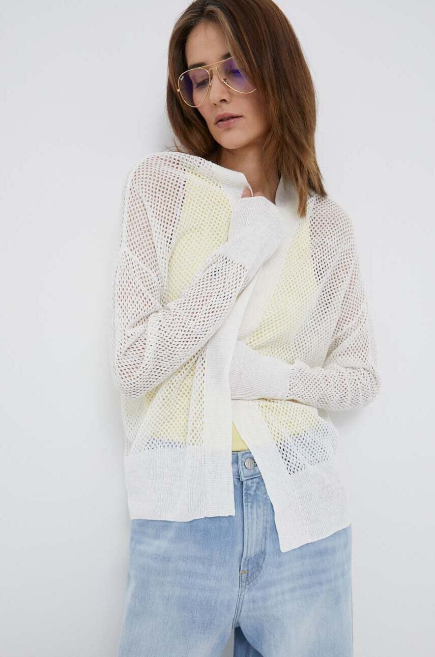 Dkny cardigan de in culoarea bej, light