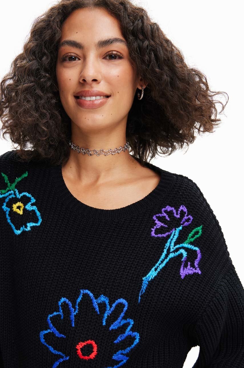 

Светр Desigual жіночий колір чорний