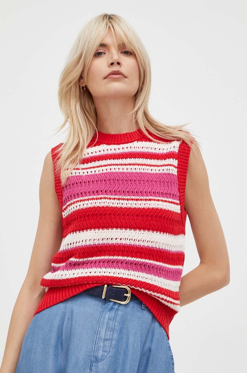 

Безрукавка United Colors of Benetton колір червоний легкий