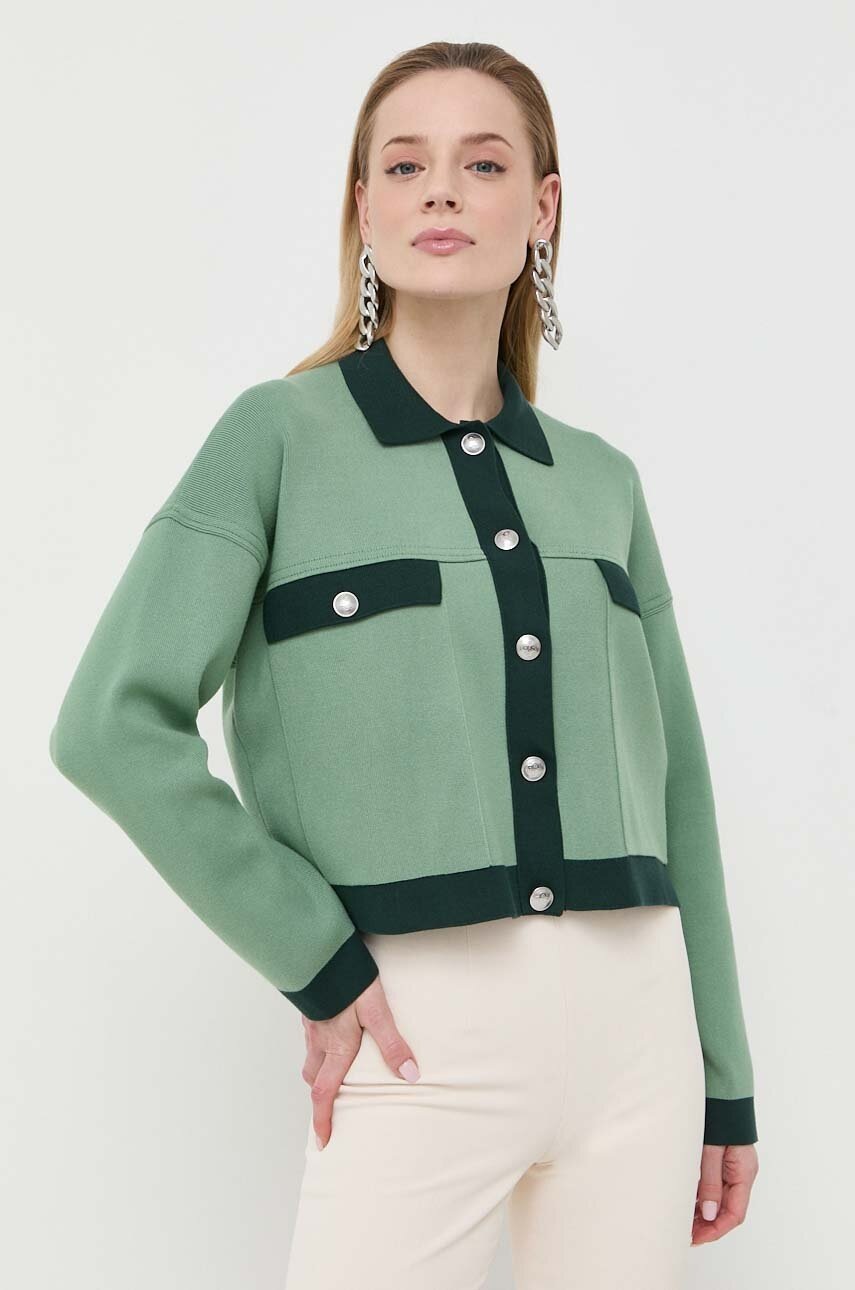 BOSS cardigan femei, culoarea verde, light