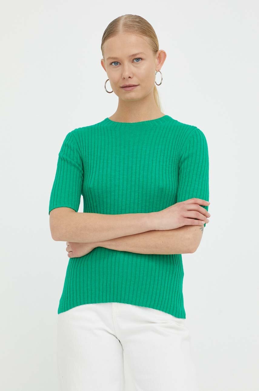

Футболка с примесью льна Marc O'Polo цвет зелёный