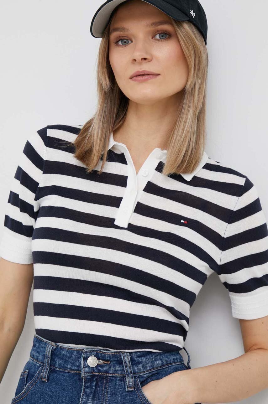 

Поло Tommy Hilfiger жіночий колір синій