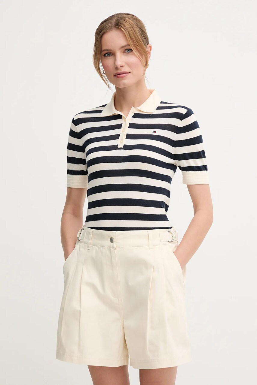 Levně Polo tričko Tommy Hilfiger tmavomodrá barva