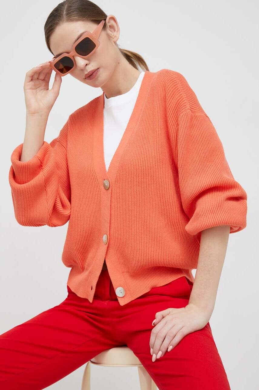 Rich & Royal cardigan femei, culoarea portocaliu, light answear.ro