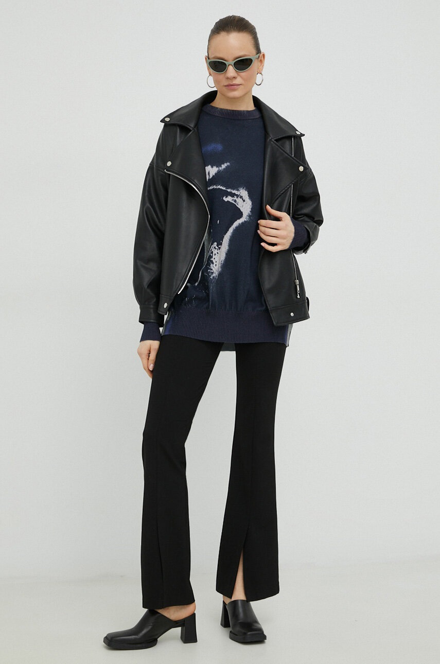 

Хлопковый свитер G-Star Raw цвет синий лёгкий
