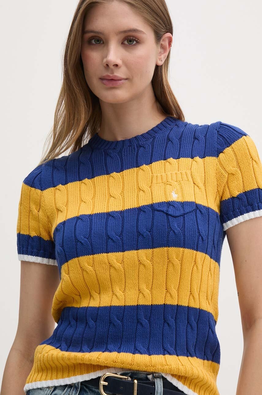 

Памучен пуловер Polo Ralph Lauren в жълто от лека материя, Жълт
