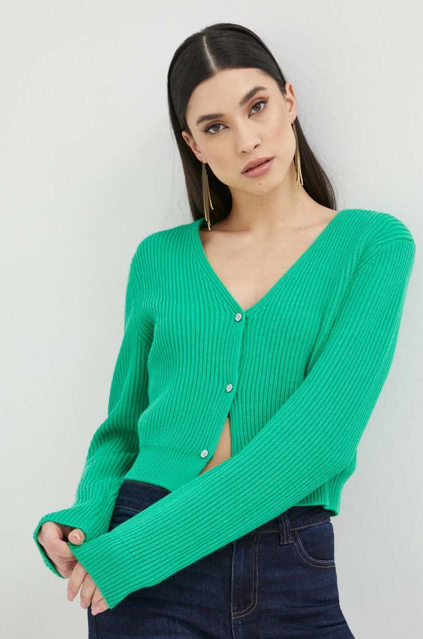 Miss Sixty cardigan din amestec de lana culoarea verde, călduros amestec