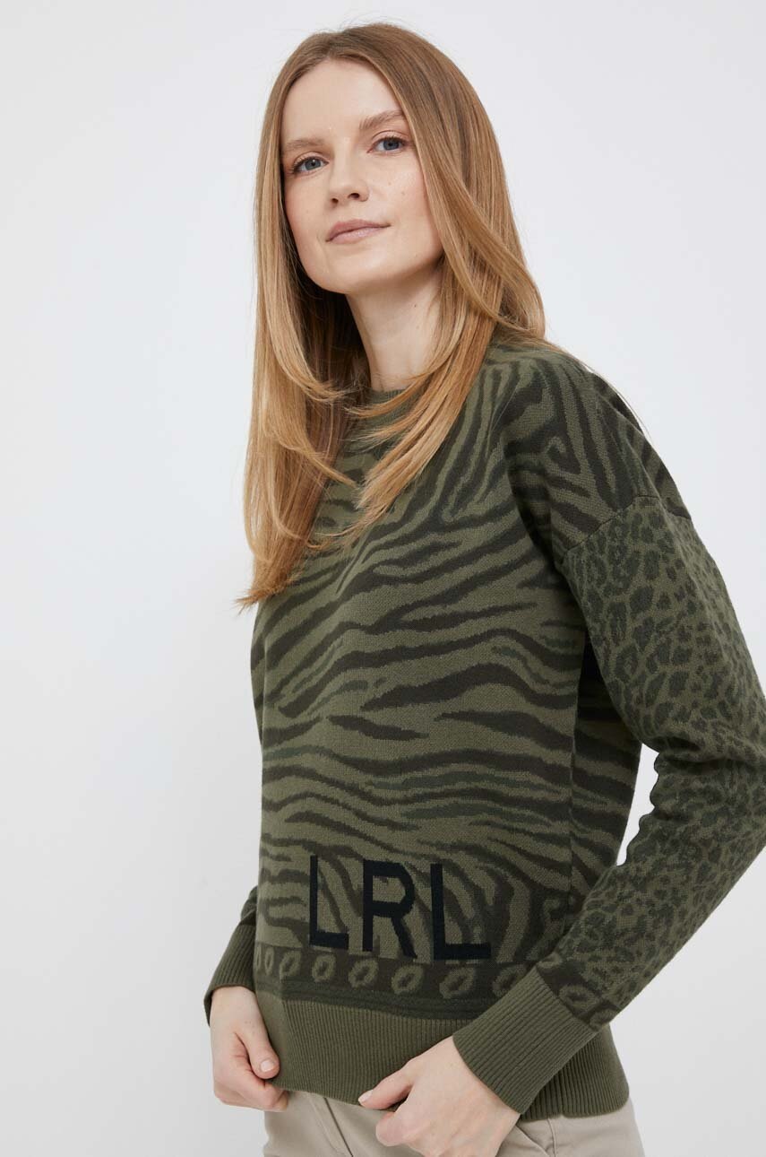 

Хлопковый свитер Lauren Ralph Lauren цвет зелёный