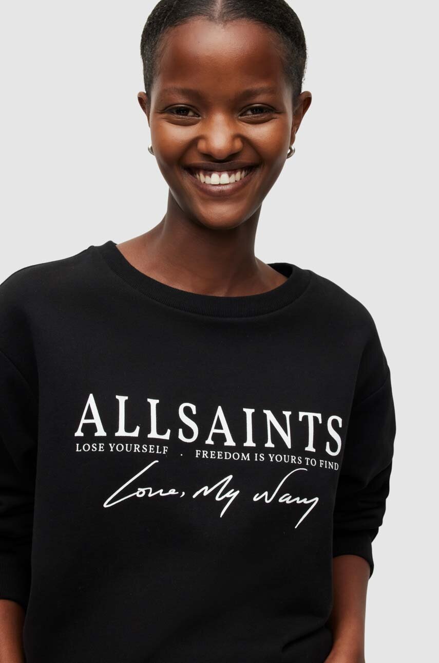 

Бавовняна кофта AllSaints колір чорний