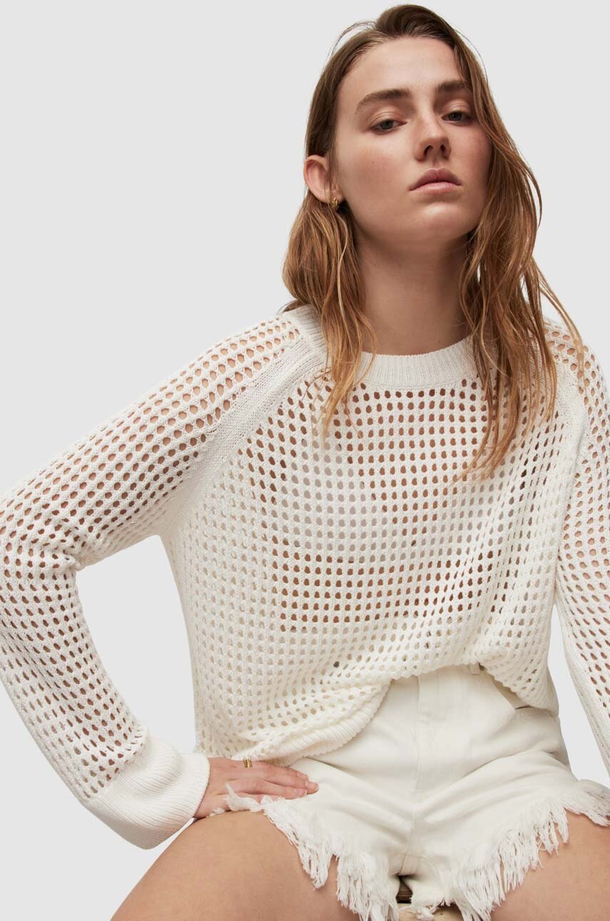 

Свитер AllSaints женский цвет белый лёгкий