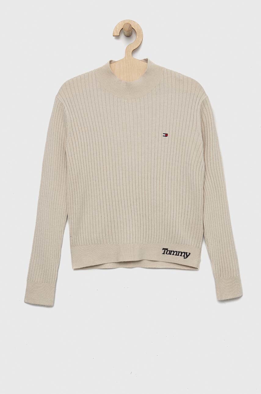 

Детский свитер Tommy Hilfiger цвет бежевый лёгкий