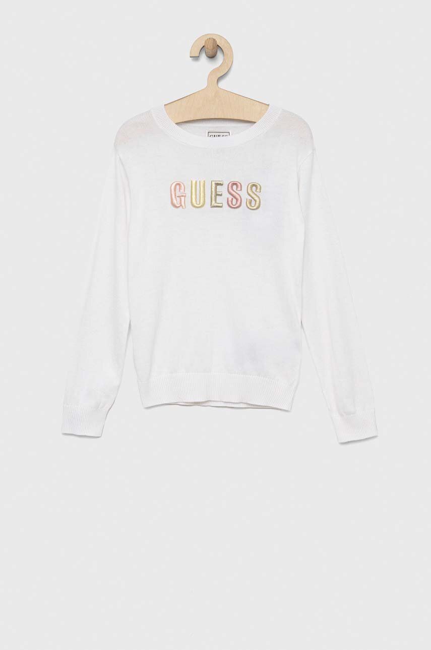 

Дитячий светр Guess колір білий легкий