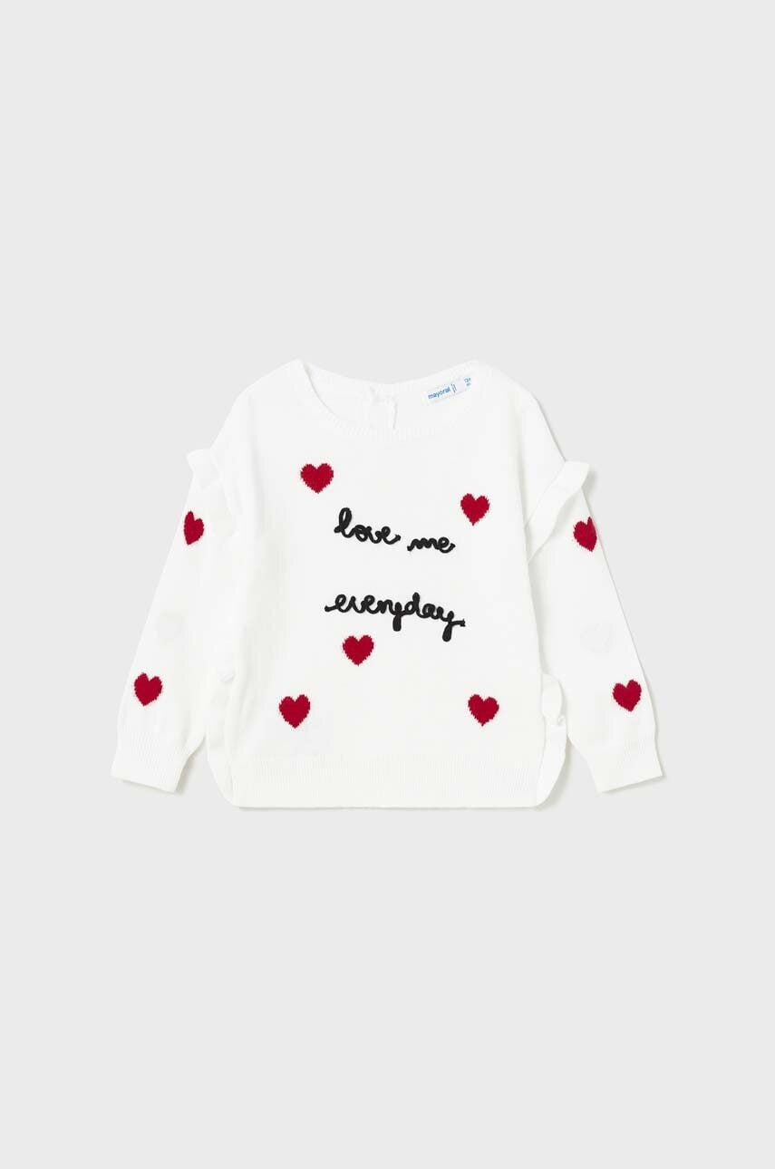 Mayoral pulover bebe culoarea alb, light