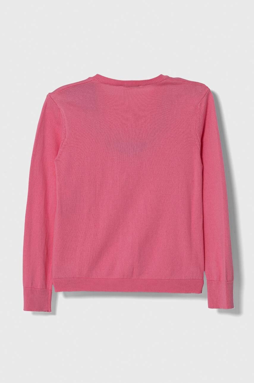 Детский кардиган United Colors of Benetton цвет розовый лёгкий