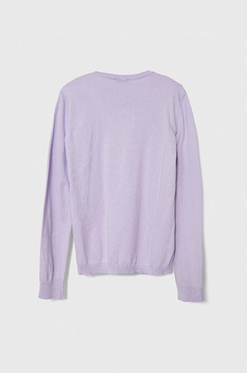 Детский кардиган United Colors of Benetton цвет фиолетовый лёгкий