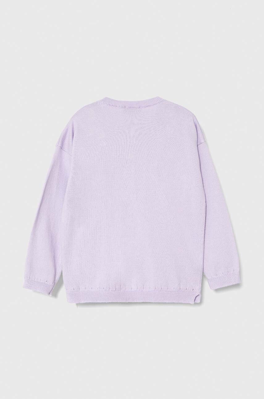 Дитячий кардиган United Colors of Benetton колір рожевий легкий