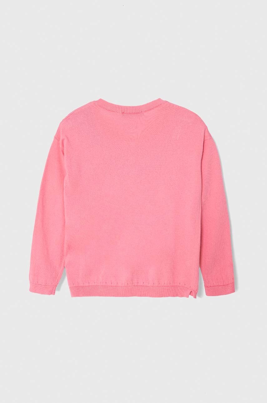 Детский кардиган United Colors of Benetton цвет розовый лёгкий Детский кардиган United Colors of Benetton цвет розовый лёгкий