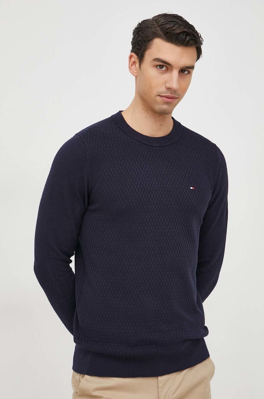 

Бавовняний светр Tommy Hilfiger чоловічий колір синій легкий