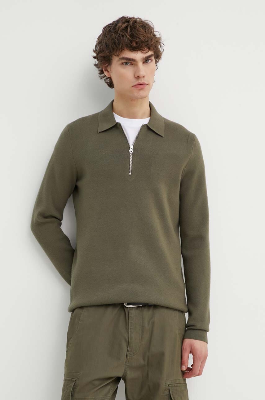 Samsoe Samsoe pulover bărbați, culoarea verde