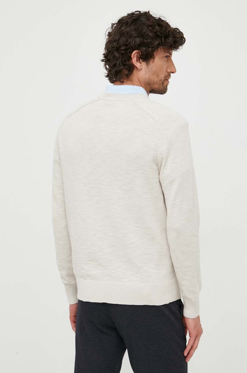 Calvin Klein sweter bawełniany kolor beżowy lekki