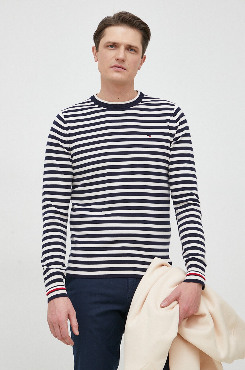 

Свитер Tommy Hilfiger мужской цвет синий лёгкий