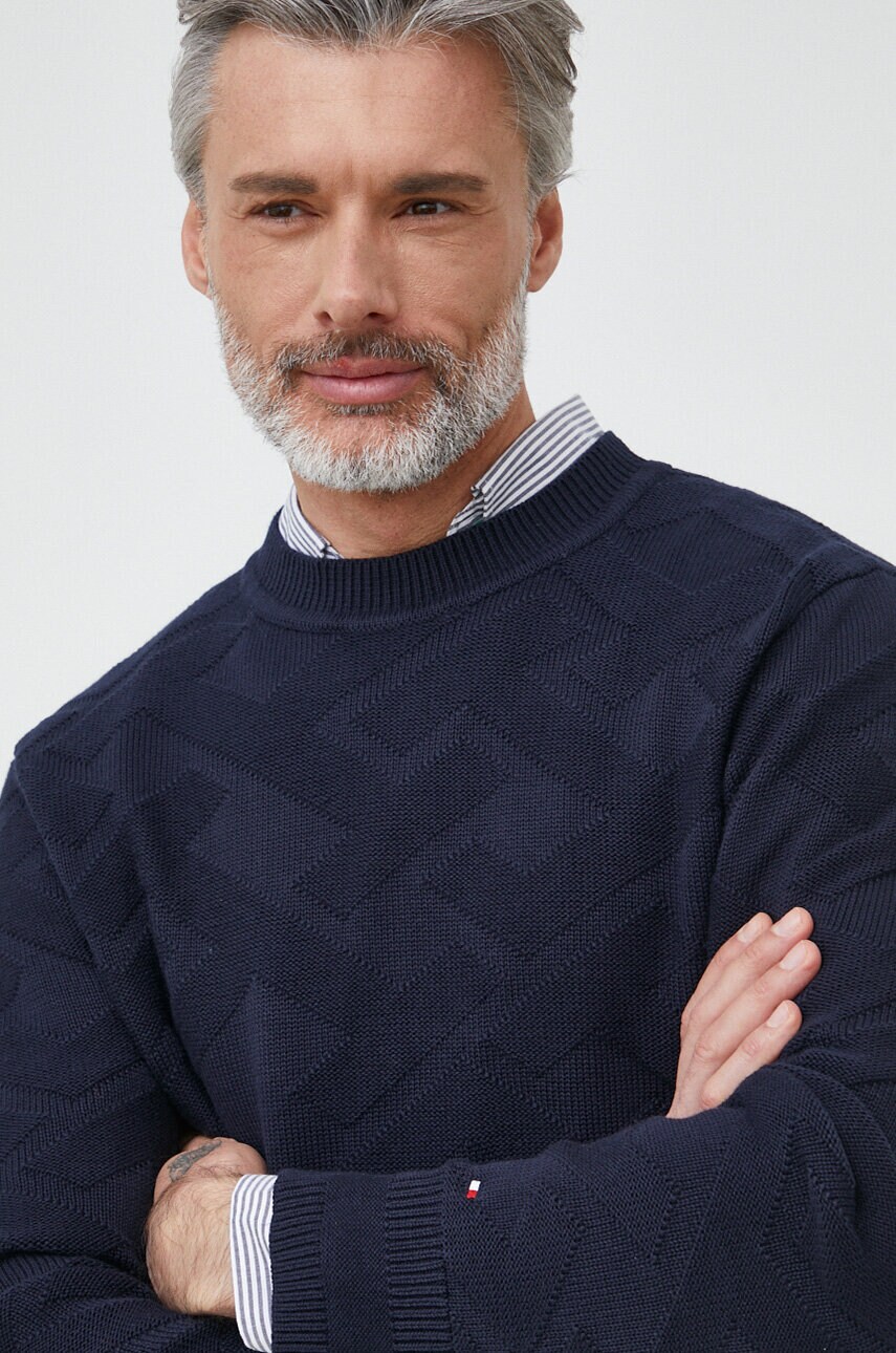 

Бавовняний светр Tommy Hilfiger колір синій