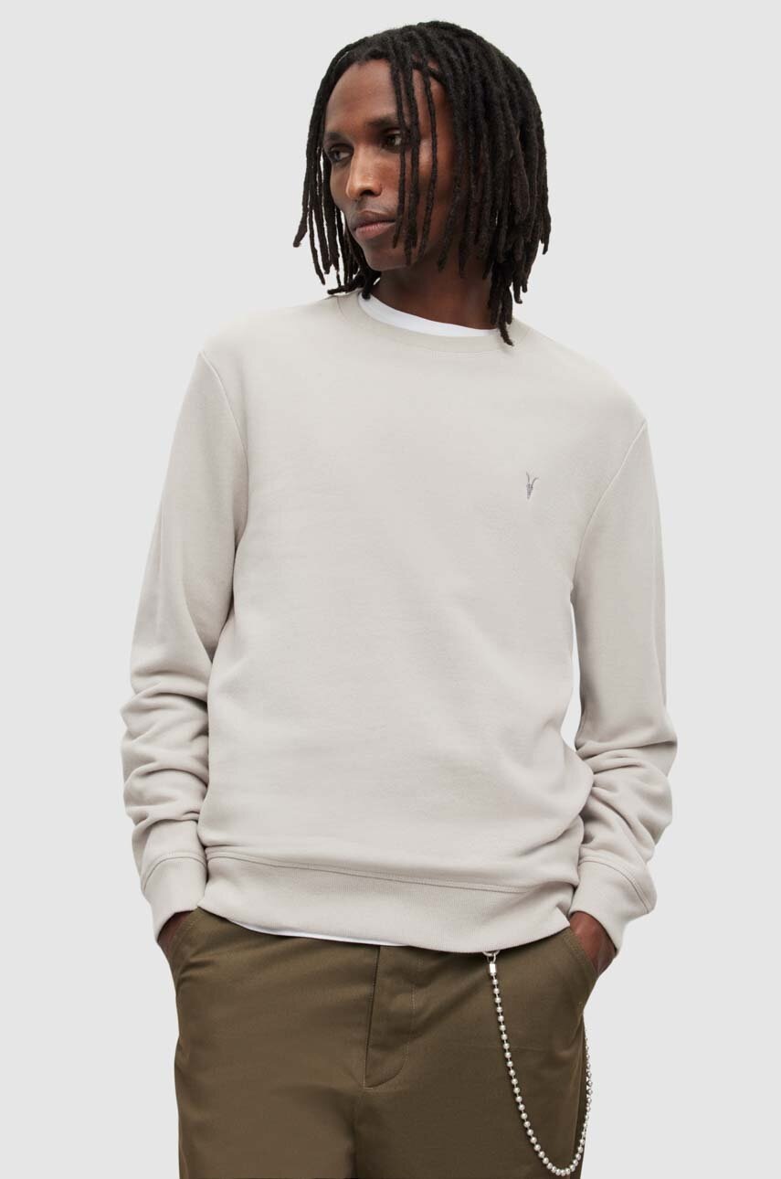 

Бавовняний светр AllSaints колір бежевий