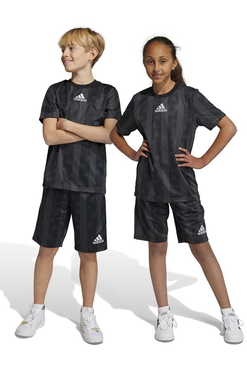 E-shop Dětské kraťasy adidas U BLUV SH černá barva, nastavitelný pas