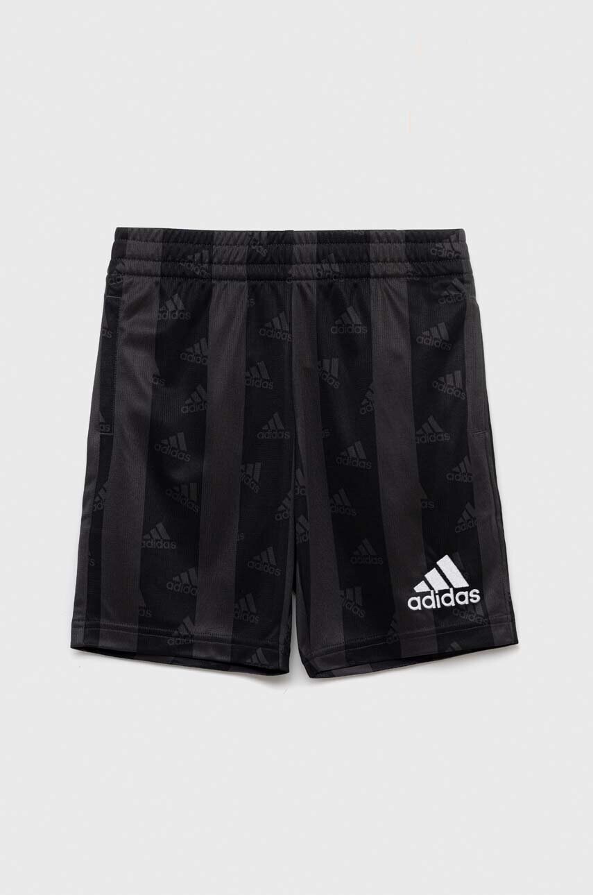 Adidas pantaloni scurti copii u bluv sh culoarea negru, talie reglabila